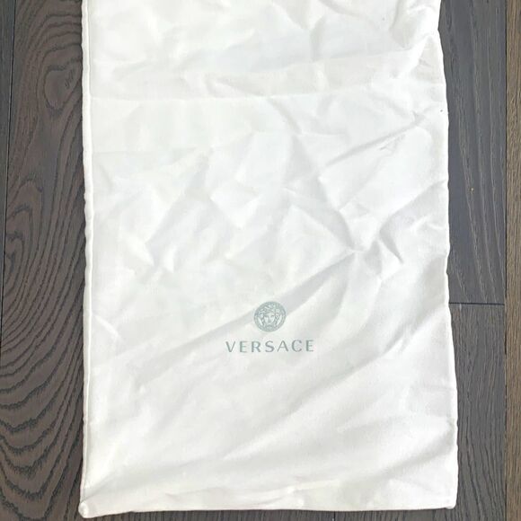 Versace White Flannel Drawstring Dust Bag Replacement Authentic 22" X 12.5" - Picture 1 of 4